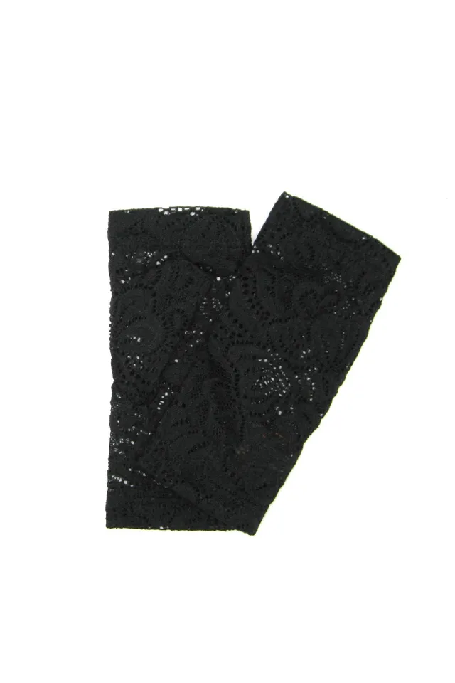 sermoneta-gloves-guanto-manicotto-in-merletto-di-viscosa-nero image 1