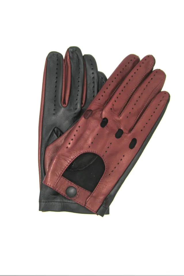 sermoneta-gloves-guanto-da-guida-con-palmo-touch-screen-in-nappa-nero-bordeaux image 1