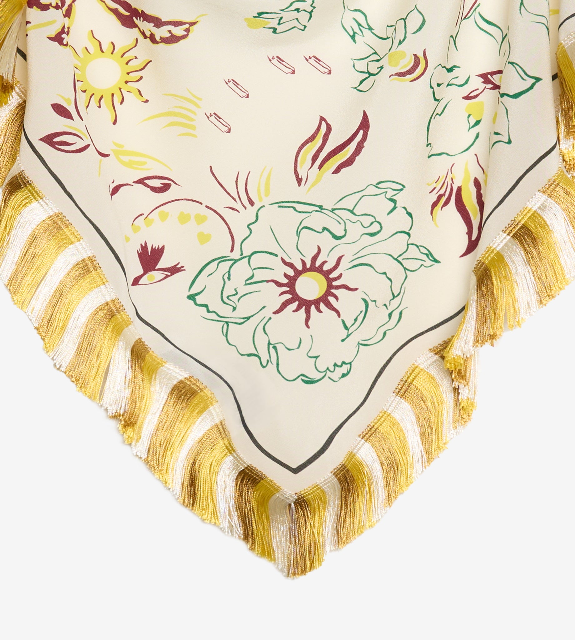 mantero-1902-crayon-kingdom-bandana-con-frange-68x68x96-cm image 3