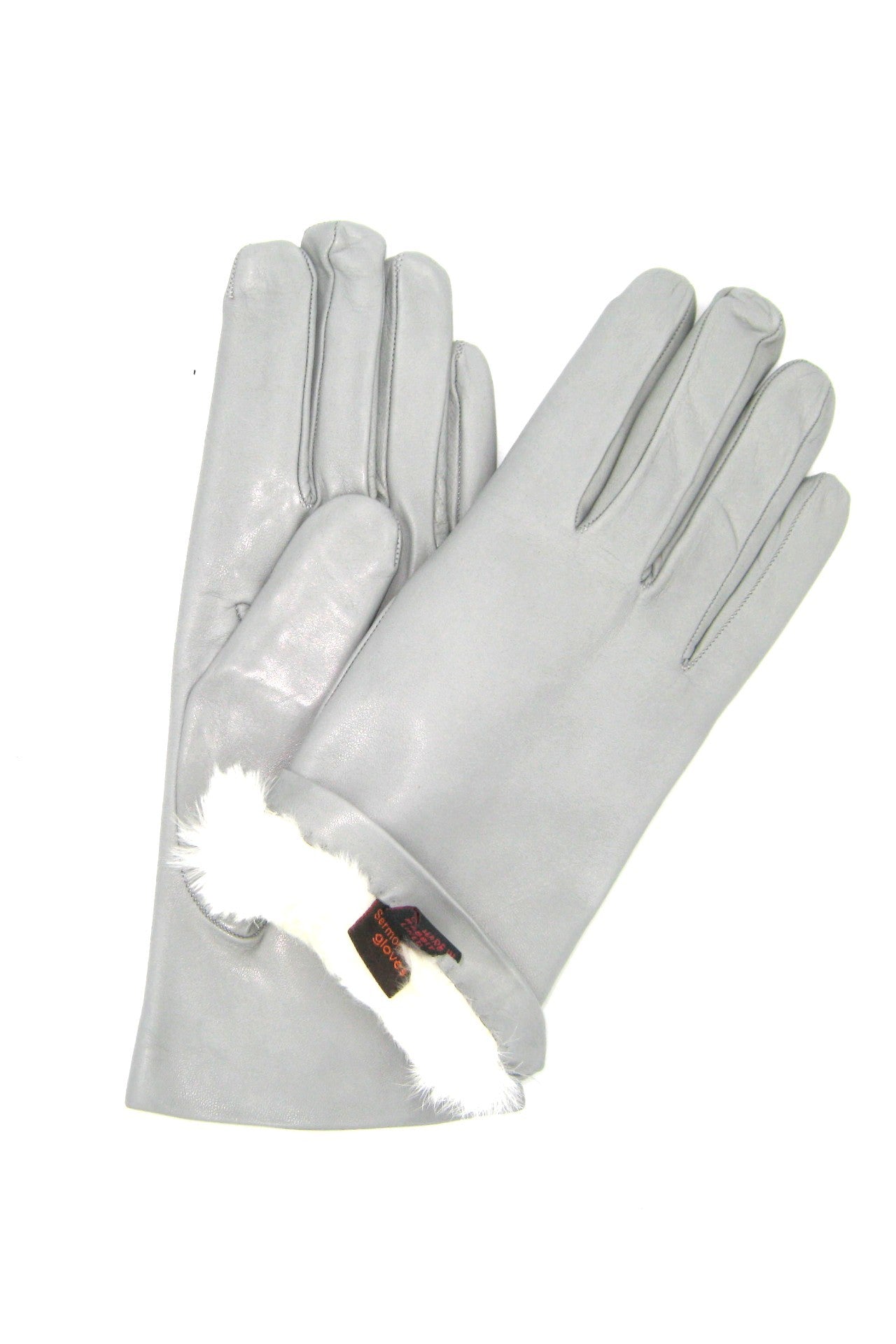 sermoneta-gloves-guanto-nappa-foderato-lapin-grigio-perla image 1