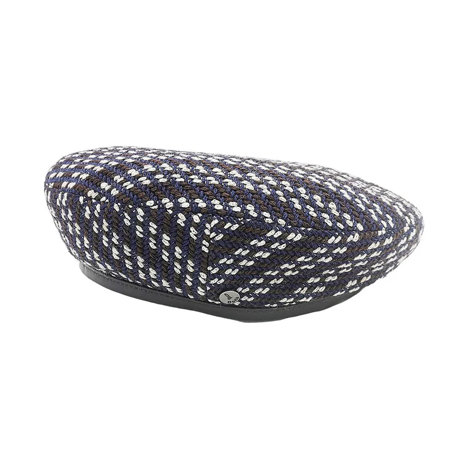 doria-1905-lora-basco-in-tweed-lanificio-ferla-blu-burgundy image 1