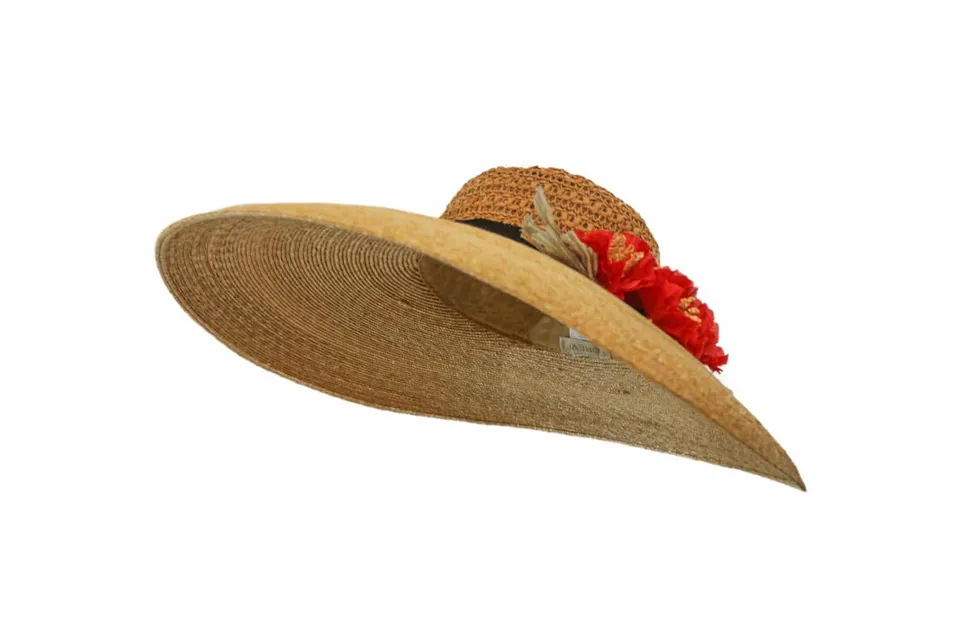 grevi-poppy-cappello-a-falda-larga-in-paglia-di-firenze-con-papaveri image 1