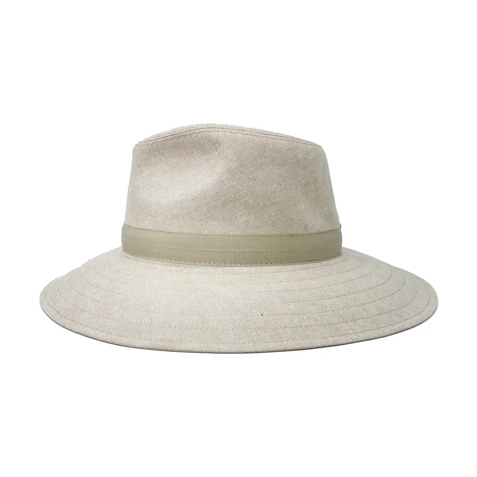 doria-1905-ingrid-cappello-drop-tesa-larga-in-cotone-sabbia image 1