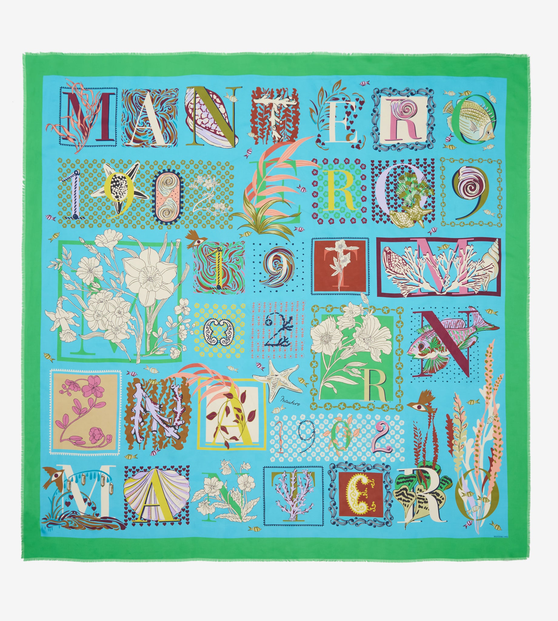 mantero-1902-the-greenhouse-memories-grand-carr-140x140-cm-con-frange-a-mano-mad image 1