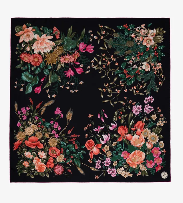 mantero-1902-archivio-le-quattro-stagioni-classic-carr-90x90-cm-orlato-a-mano-ro image 1