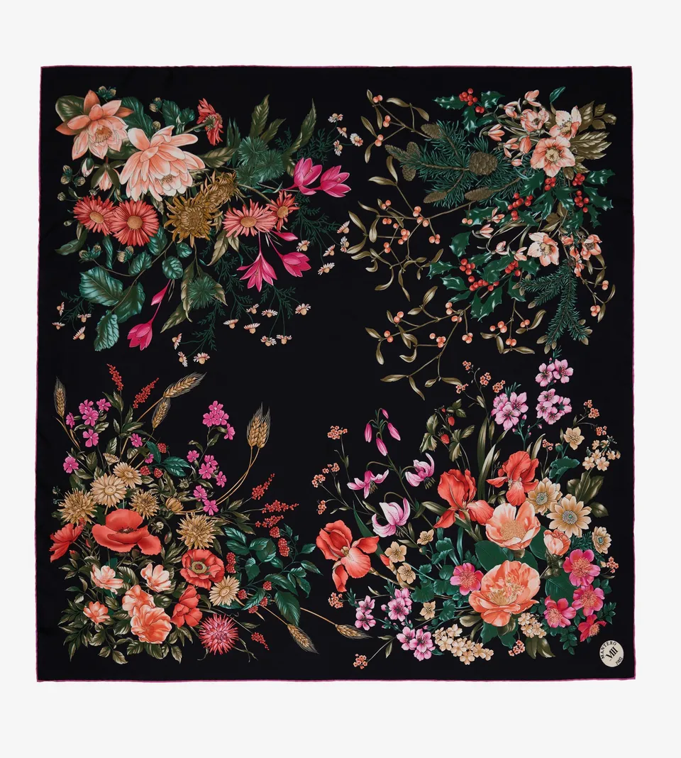 mantero-1902-archivio-le-quattro-stagioni-classic-carr-90x90-cm-orlato-a-mano-ro image 1