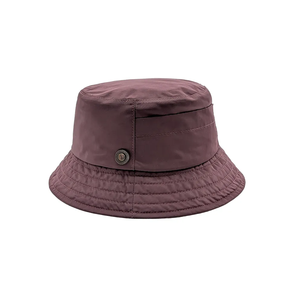 doria-1905-boris-berretto-bucket-impermeabile-negroamaro-piuma-d-oca image 1