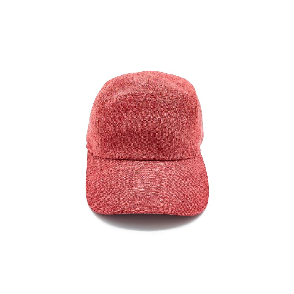 doria-1905-dakota-cappello-da-baseball-in-lino-chambray-rosso-pomodoro image 3