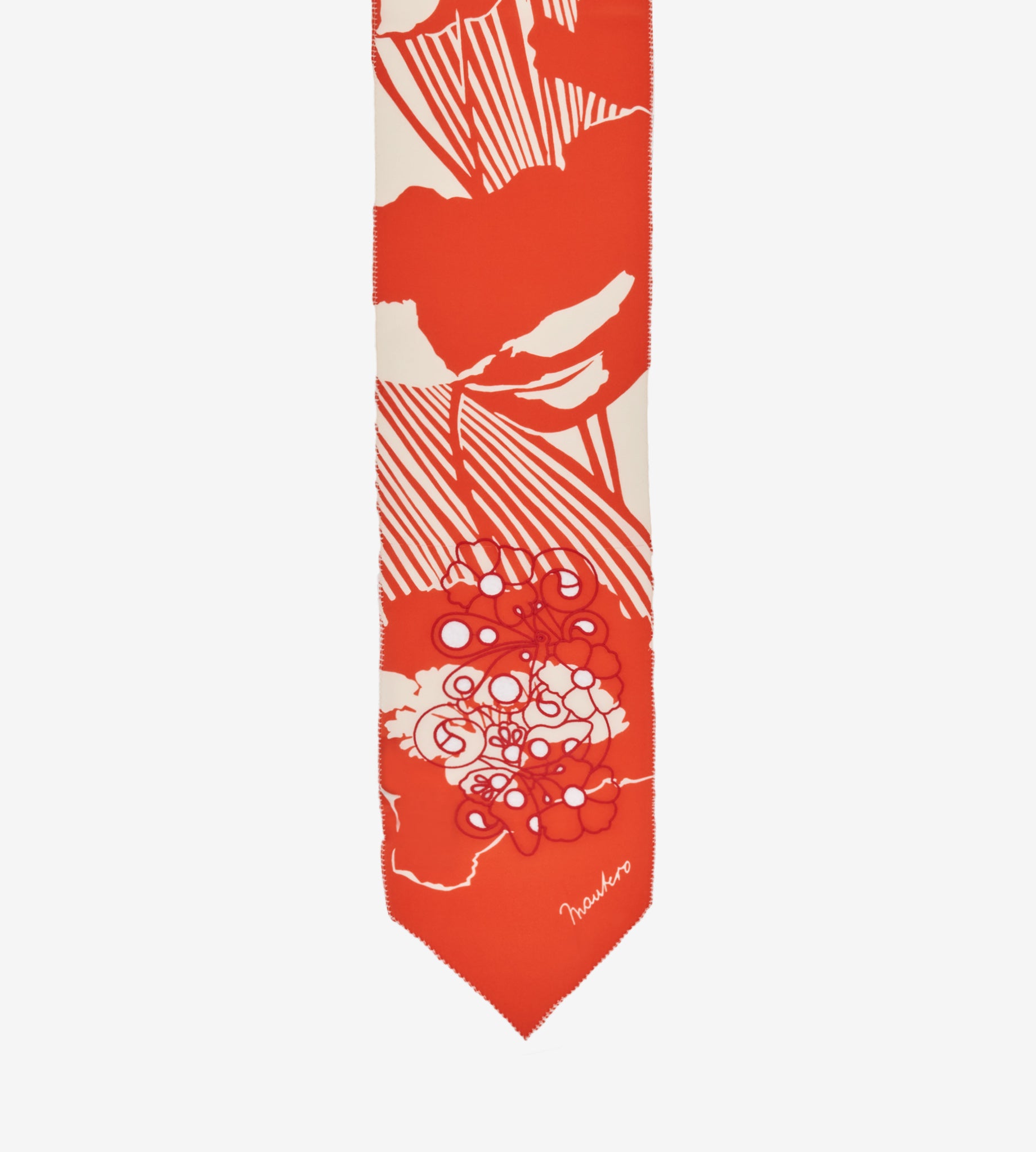 mantero-1902-muguet-bandeau-foulard-in-seta-con-ricamo-floreale-16x130-cm-made-i image 2
