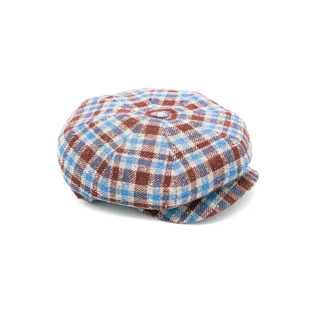doria-1905-lord-berretto-irlandese-in-lino-tartan-rosso image 1