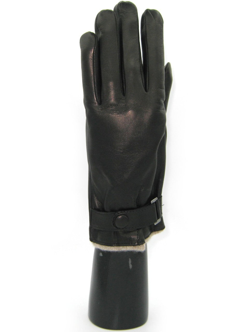 sermoneta-gloves-guanto-nappa-foderato-cashmere-con-cinturino-nero image 4
