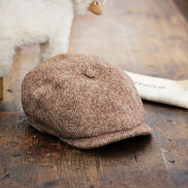 cappellificio-biellese-1935-baker-boy-in-baby-alpaca-beige-a-spina-di-pesce image 2
