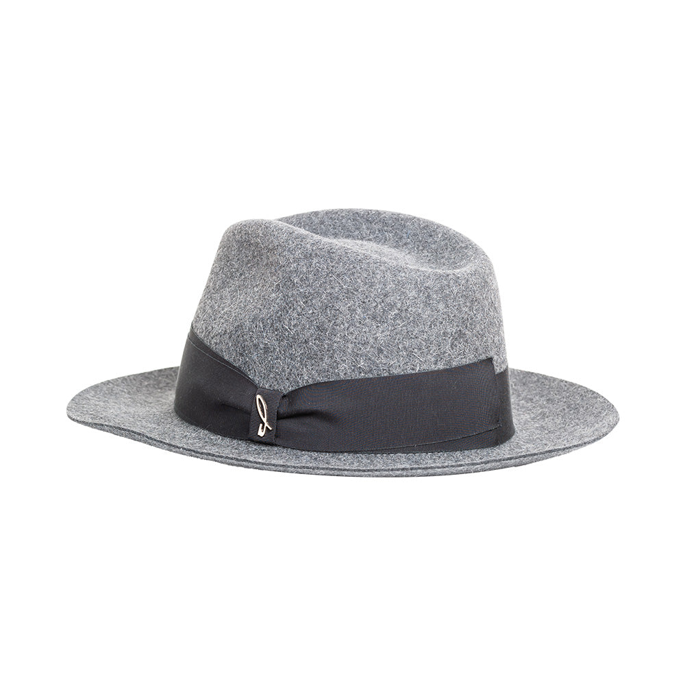 doria-1905-jigen-cappello-drop-in-feltro-di-lapin-melange-ghiaia image 3