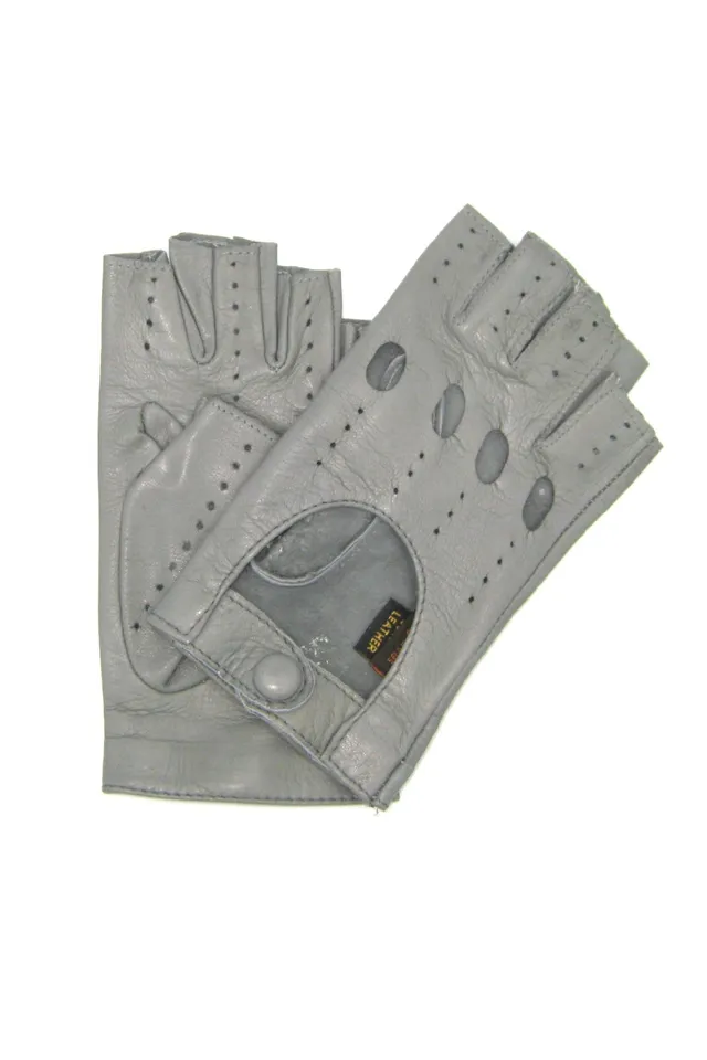 sermoneta-gloves-guanto-da-guida-sfoderato-1-2-dita-in-nappa-grigio-perla image 1