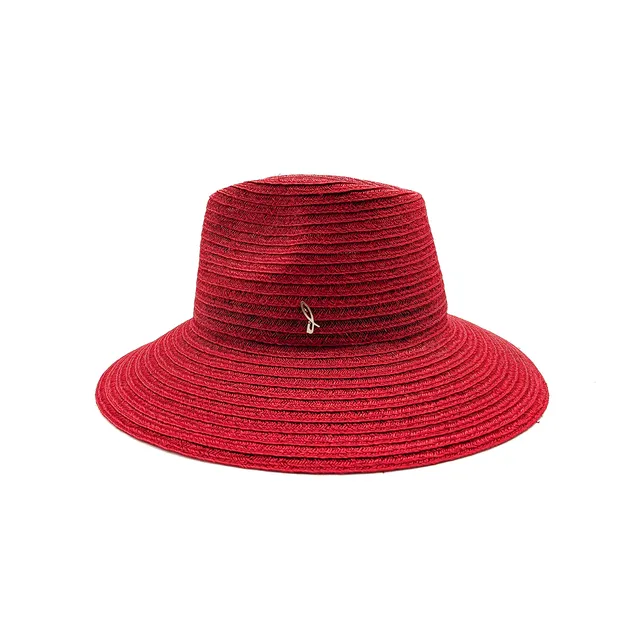 doria-1905-ernest-cappello-drop-a-tesa-larga-in-treccia-di-canapa-rosa-ortensia image 1
