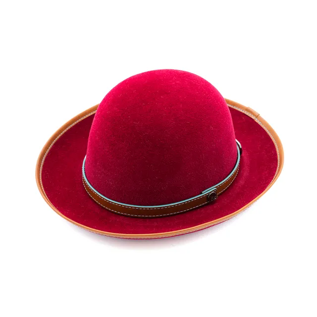 doria-1905-roller-cappello-feltro-lapin-rosso-arrotolabile image 1