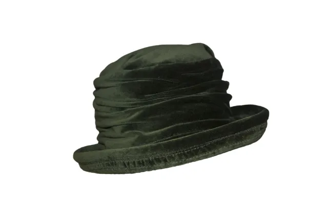 grevi-seiss-cloche-drappeggiata-a-mano-con-fodera-in-tweed image 1