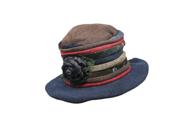 grevi-zer-cappello-artigianale-in-tessuto-herringbone-spina-di-pesce image 1