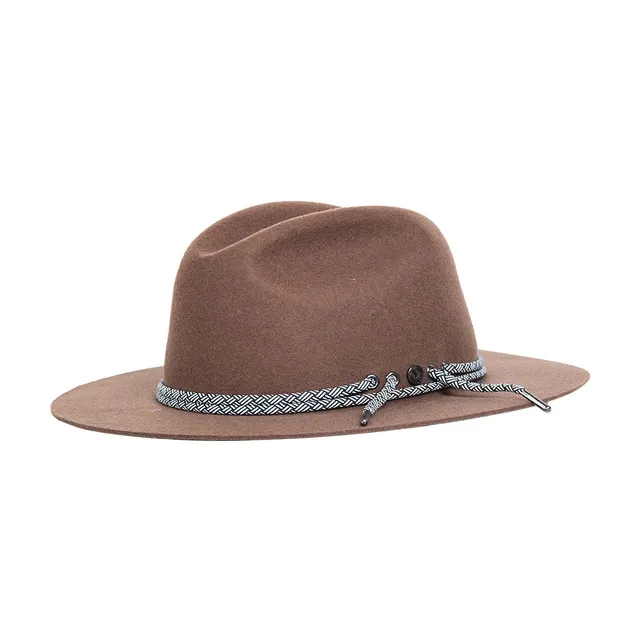 doria-1905-clint-cappello-fedora-in-feltro-di-lana-havana image 1