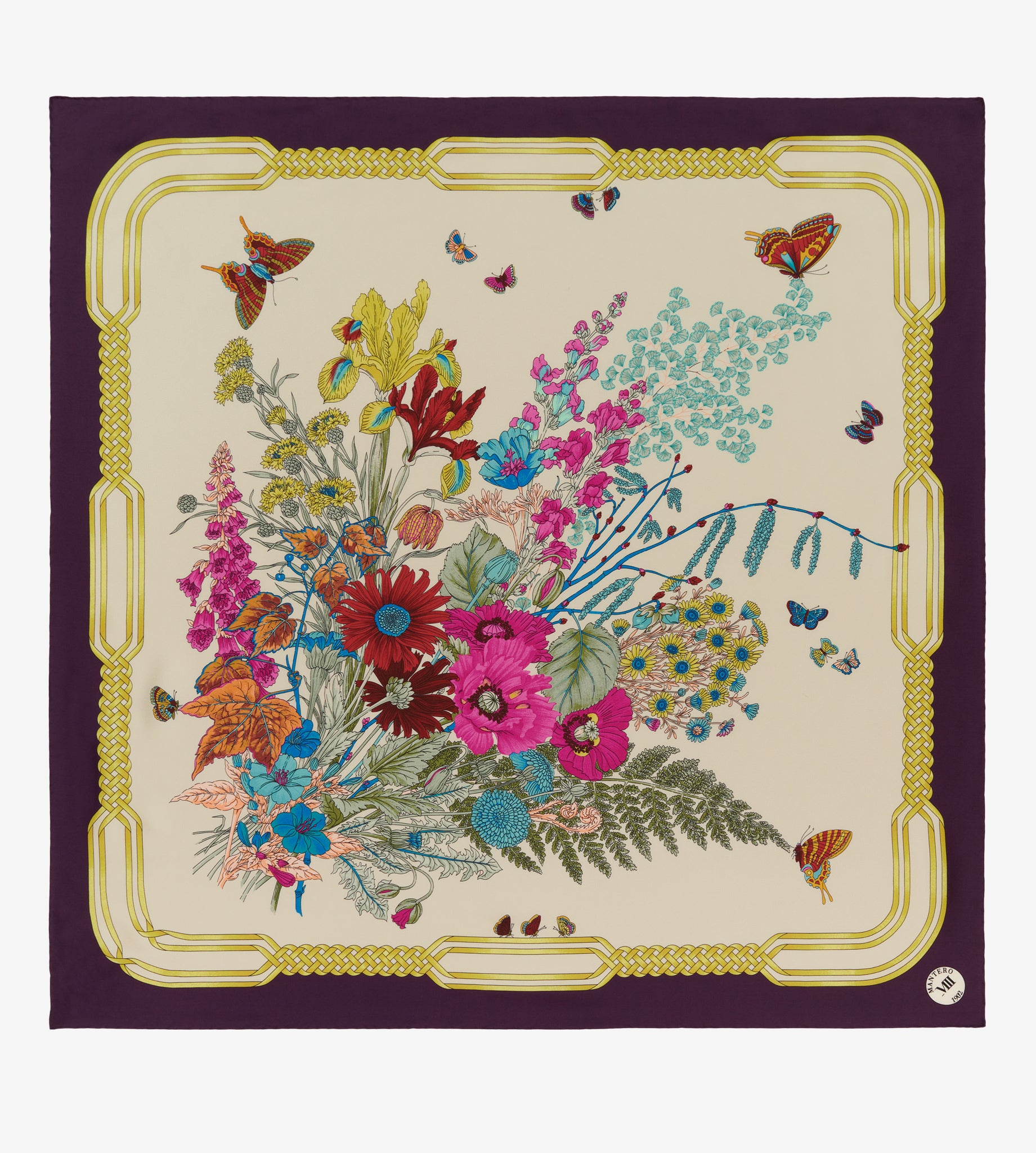 mantero-1902-archivio-n-50-bouquet-classic-carr-90x90-cm image 1