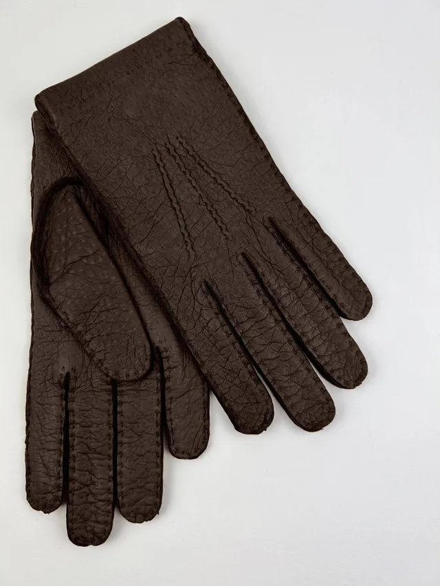 merola-gloves-guanti-in-vera-pelle-di-pecari-del-per-senza-fodera-cuciti-a-mano image 1