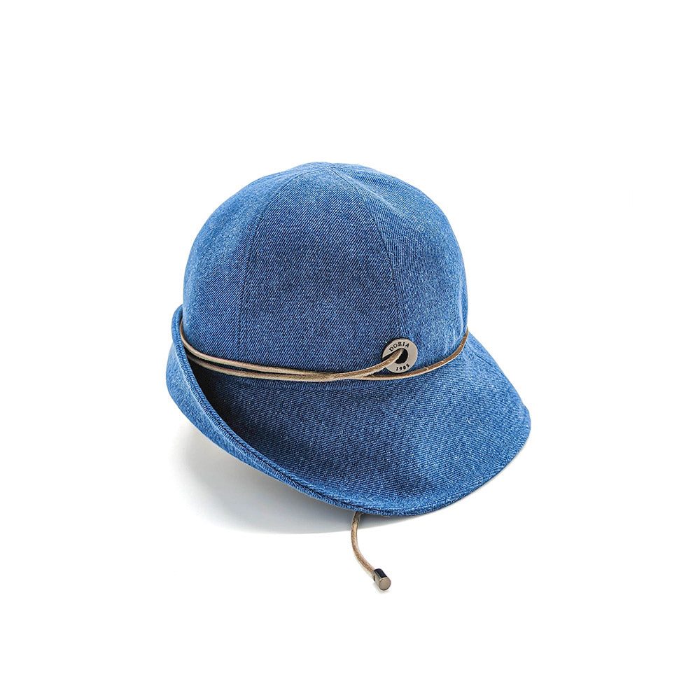 doria-1905-dalida-cloche-sfoderata-arrotolabile-cotone-indaco image 3
