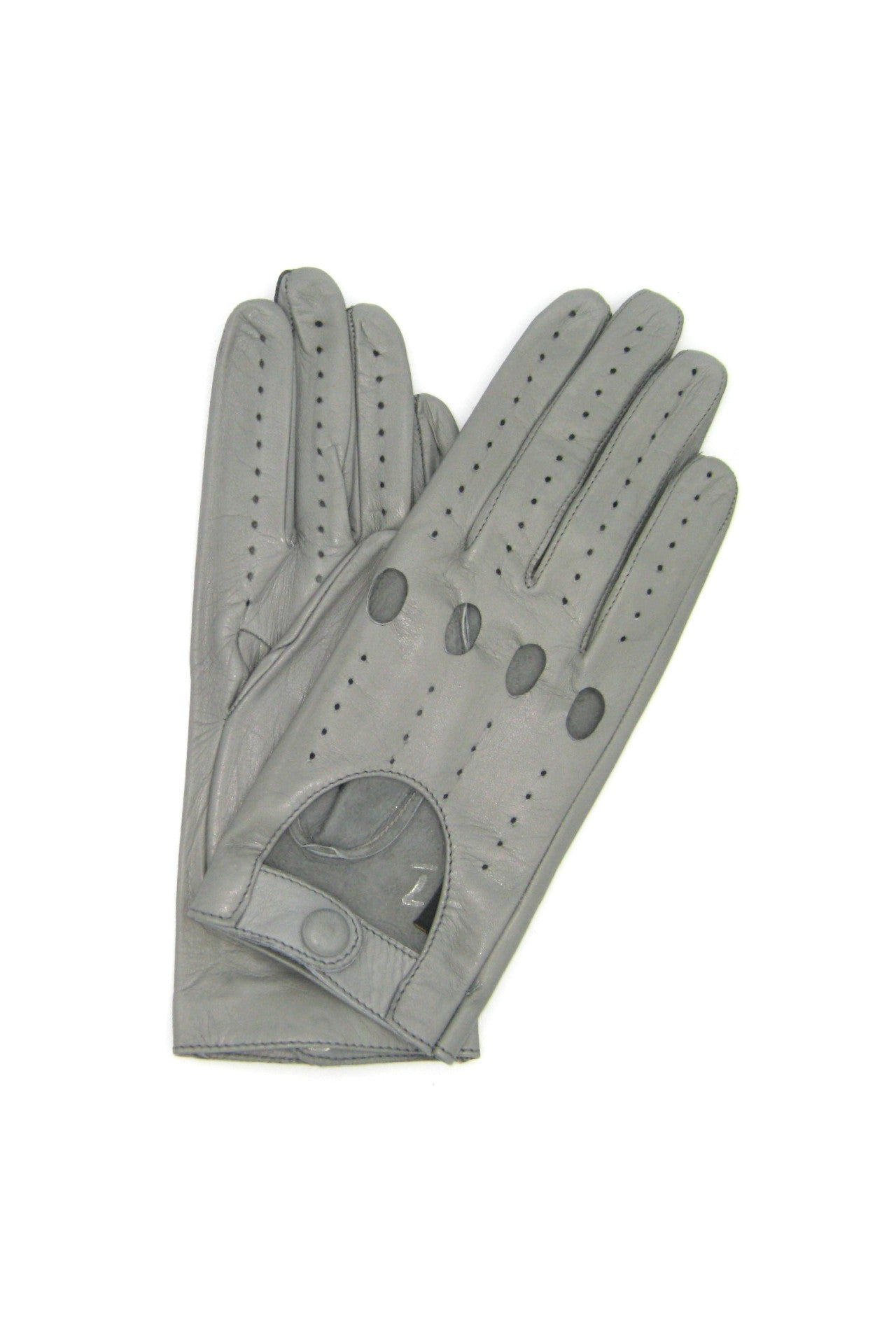 sermoneta-gloves-guanto-guida-sfoderato-dita-intere-2bt-grigio-perla-in-nappa image 1