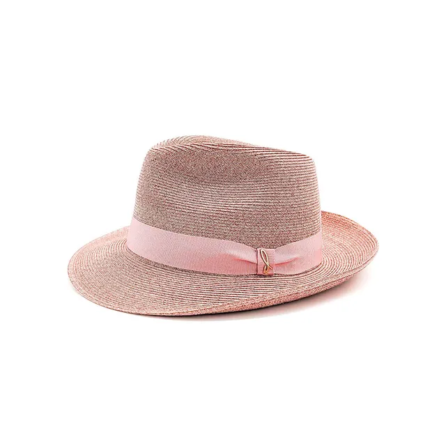 doria-1905-cappello-drop-arrotolabile-treccia-papier-rosa-peonia image 1