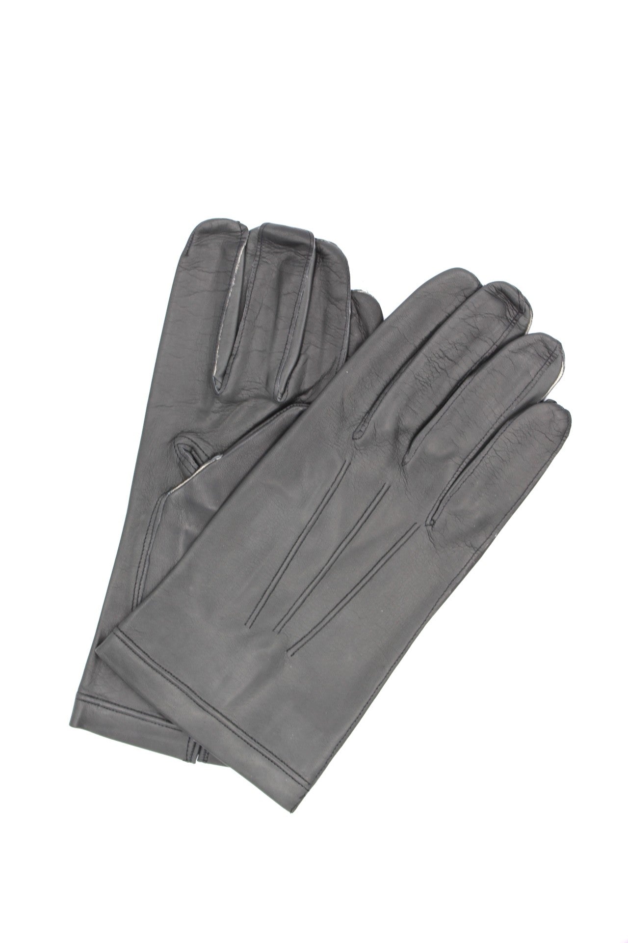 sermoneta-gloves-guanto-da-uomo-in-nappa-con-fodera-in-seta-grigio image 1