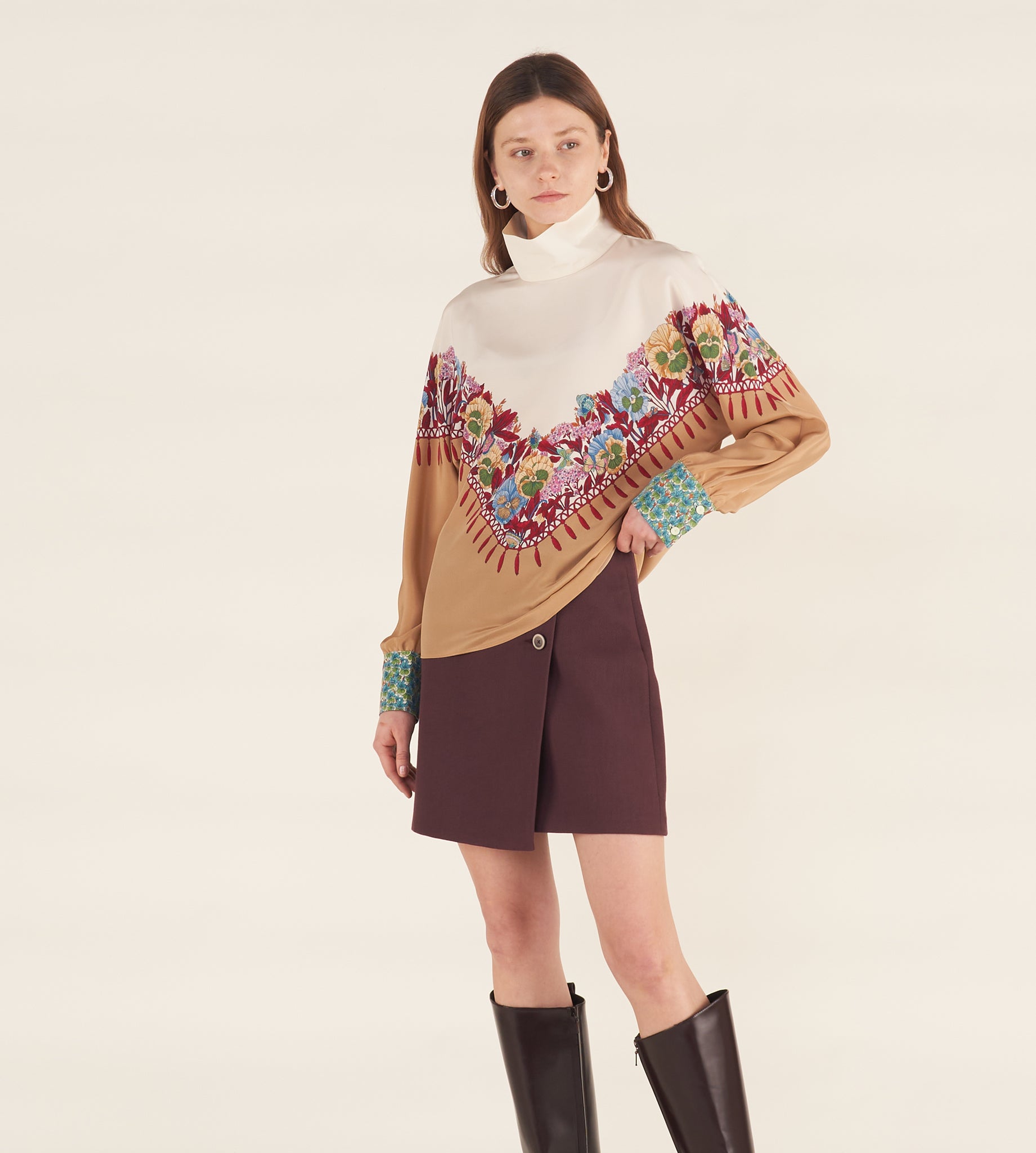mantero-1902-tecla-blusa-con-colletto-reversibile-in-seta image 2