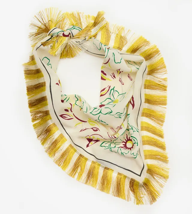 mantero-1902-crayon-kingdom-bandana-con-frange-68x68x96-cm image 1