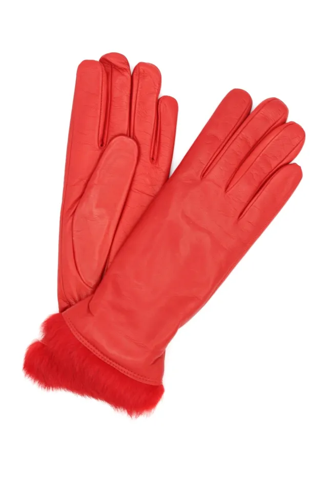 sermoneta-gloves-guanto-nappa-4bt-foderato-lapin-rosso image 1