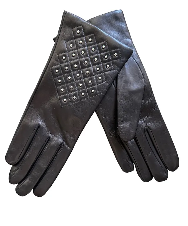 merola-gloves-guanti-in-pelle-nappa-top-quality-con-decorazione-in-metallo-e-fod image 1
