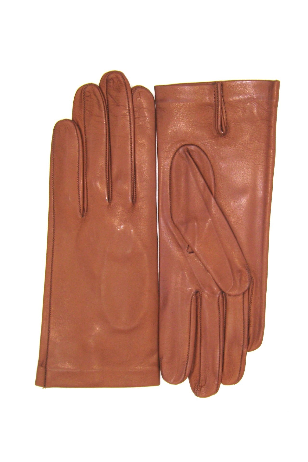 sermoneta-gloves-guanto-classico-2bt-in-nappa-foderato-di-seta-cognac image 2