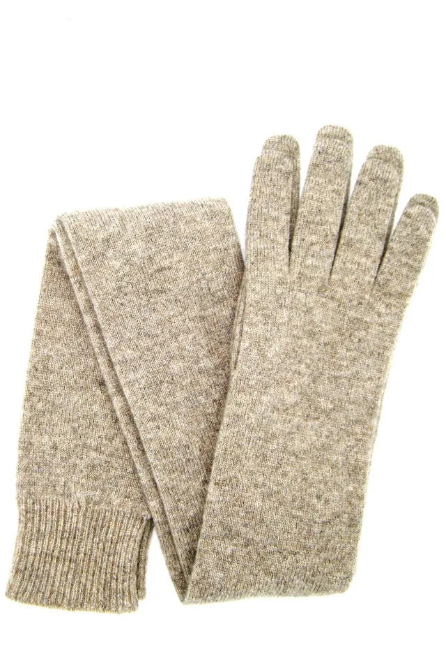 sermoneta-gloves-guanto-100-cashmere-16bt-beige-taupe-lungo-oltre-il-gomito image 1
