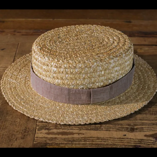 cappellificio-biellese-1935-boater-hat-beige-linen-paglietta image 1
