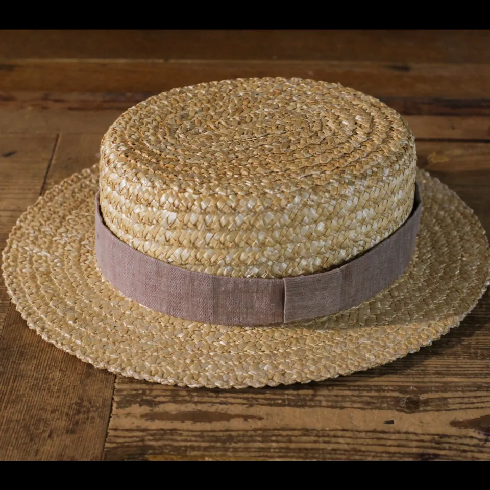 cappellificio-biellese-1935-boater-hat-paglia-hazel image 1