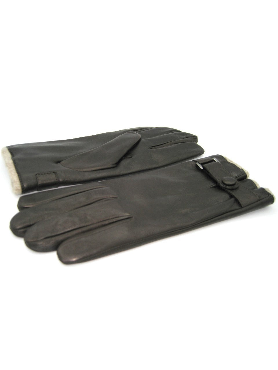 sermoneta-gloves-guanto-in-nappa-foderato-cashmere-con-cinturino-t-moro-da-donna image 3