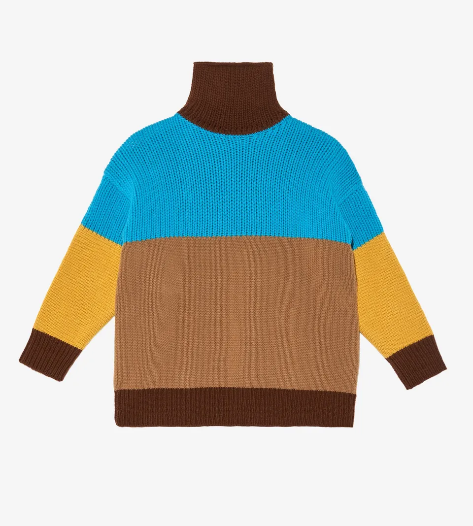mantero-1902-laura-maglione-a-collo-alto-in-lana-con-lavorazione-block-color-mad image 1