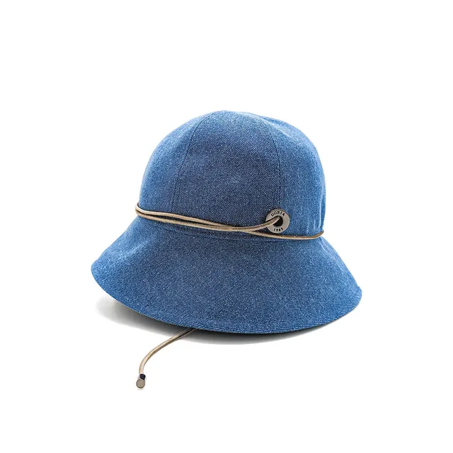 doria-1905-dalida-cloche-sfoderata-arrotolabile-cotone-indaco image 1