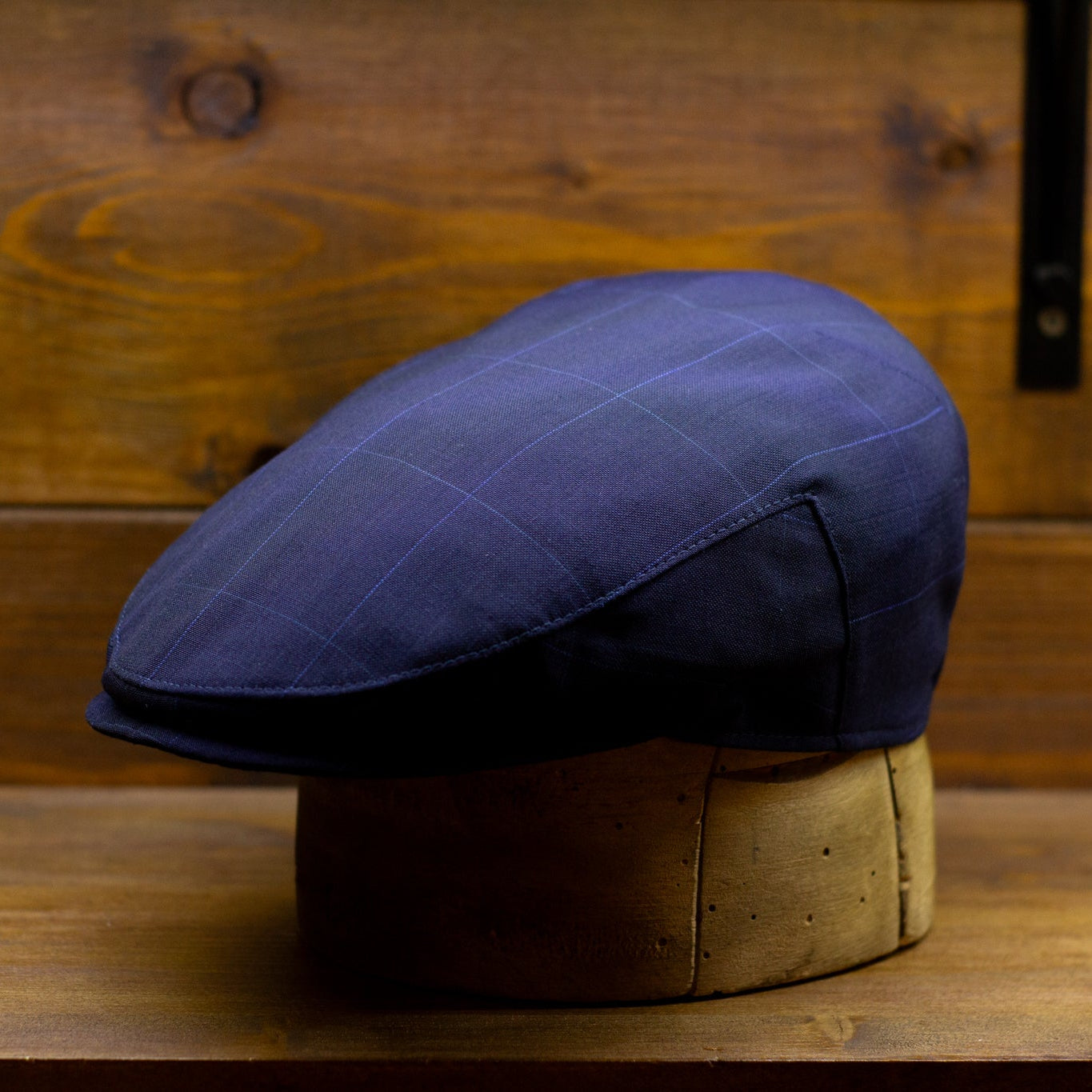 cappellificio-biellese-1935-county-cap-in-tessuto-vbc-overcheck-navy image 2