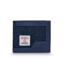 cappellificio-biellese-1935-portafoglio-uomo-navy-herringbone-in-pelle-microfibr image 1