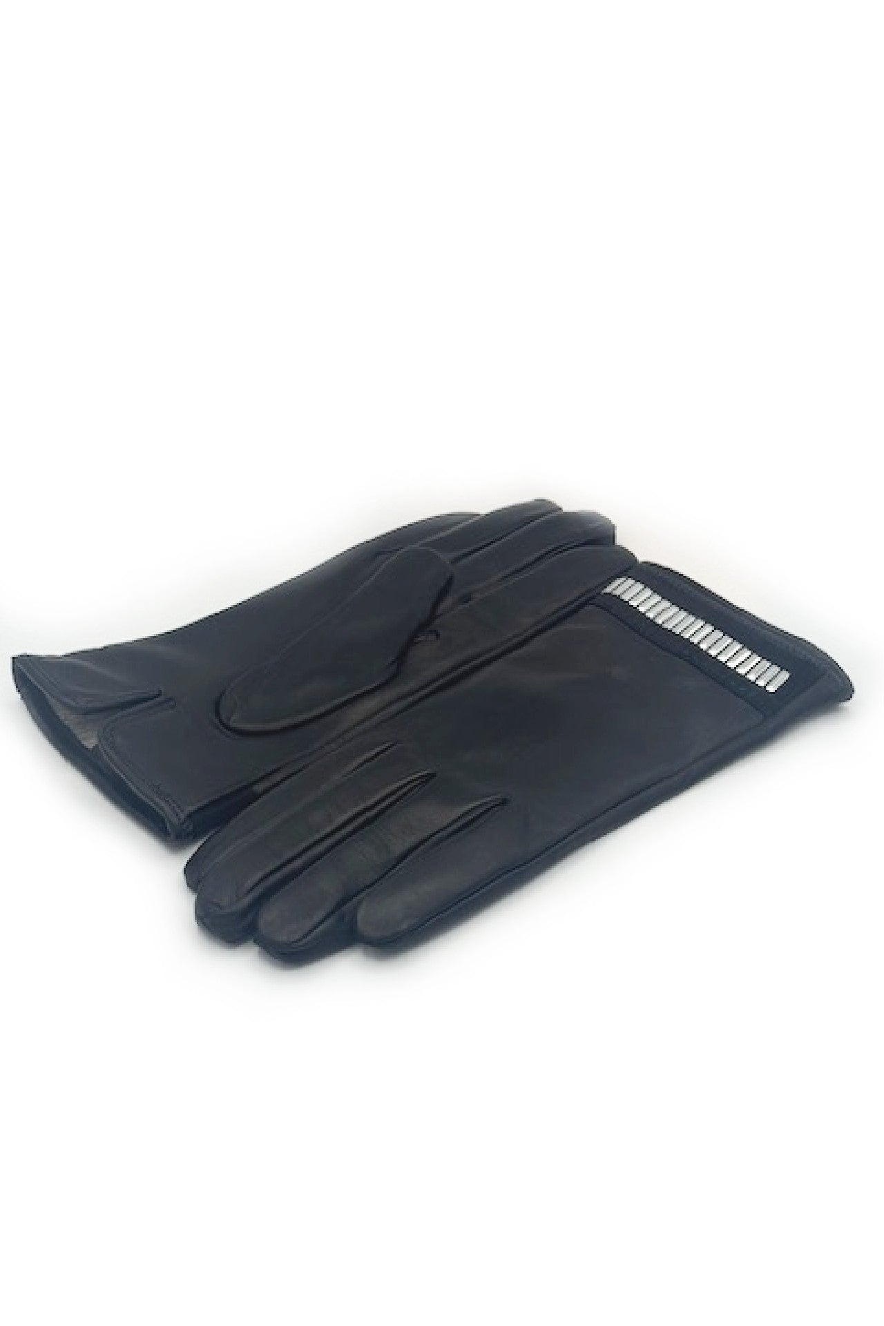 sermoneta-gloves-guanto-in-nappa-di-capretto-con-bracciale-silver-al-polso-nero image 3