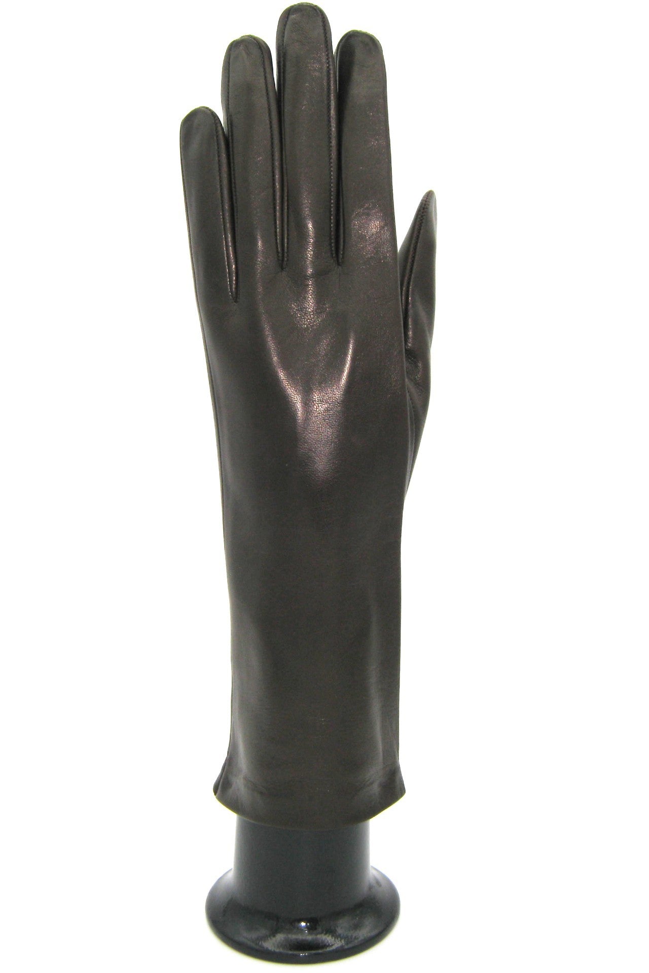 sermoneta-gloves-guanto-classico-donna-in-nappa-foderato-seta-4bt-testa-di-moro image 5