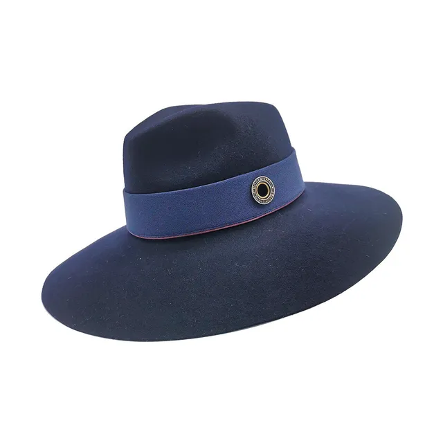 doria-1905-trocadero-cappello-fedora-in-feltro-di-lana-blu-notte image 1