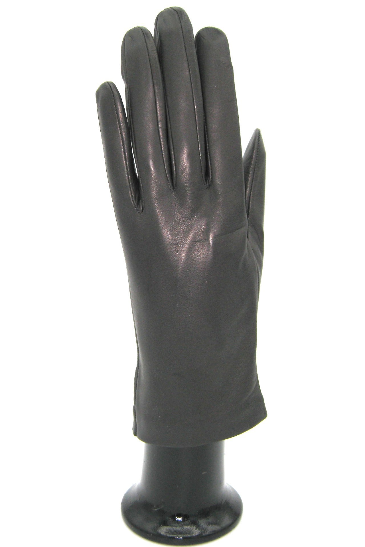 sermoneta-gloves-guanto-classico-in-nappa-foderato-di-seta-grigio-scuro-da-donna image 5