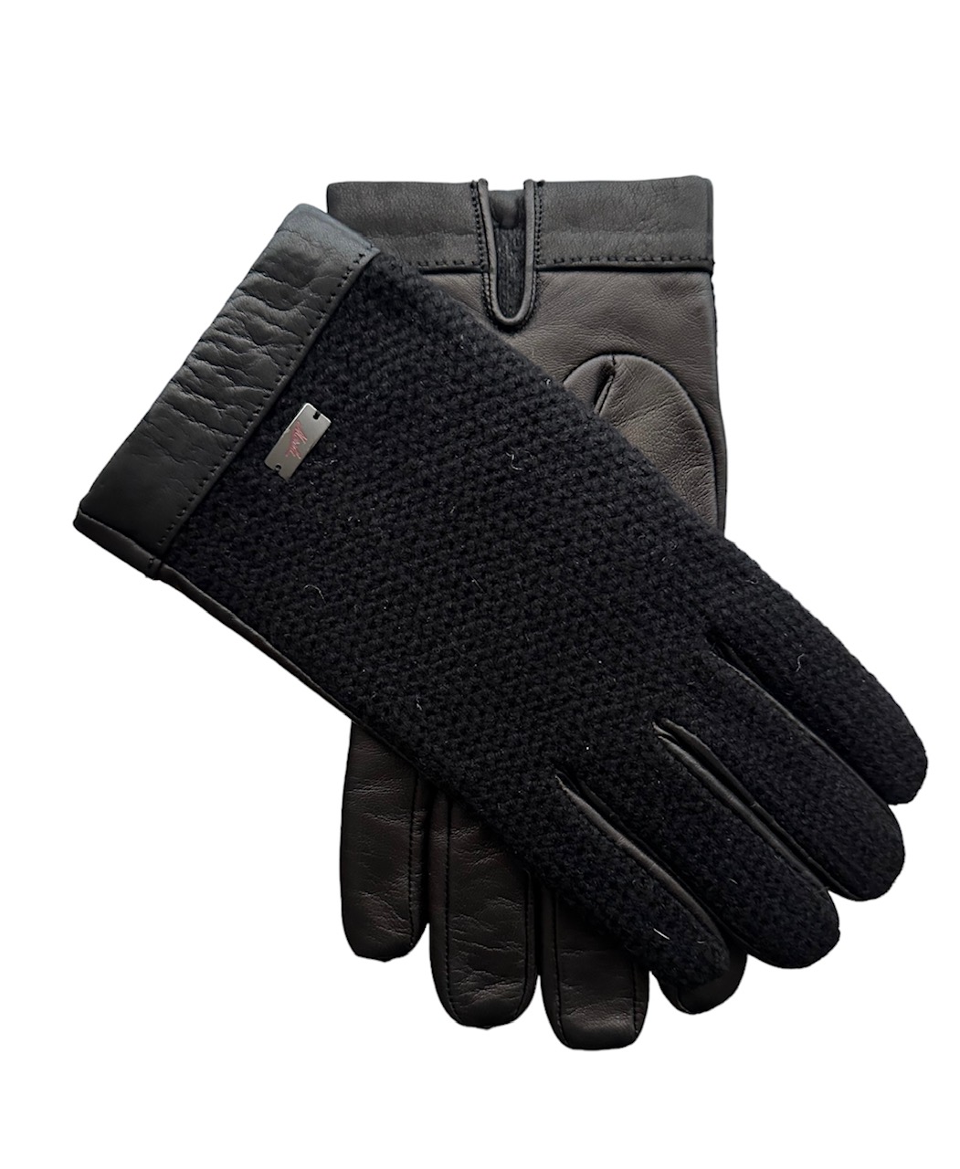 merola-gloves-guanti-in-pelle-nappa-e-tessuto-di-lana-maglia-riso-con-fodera-in- image 1