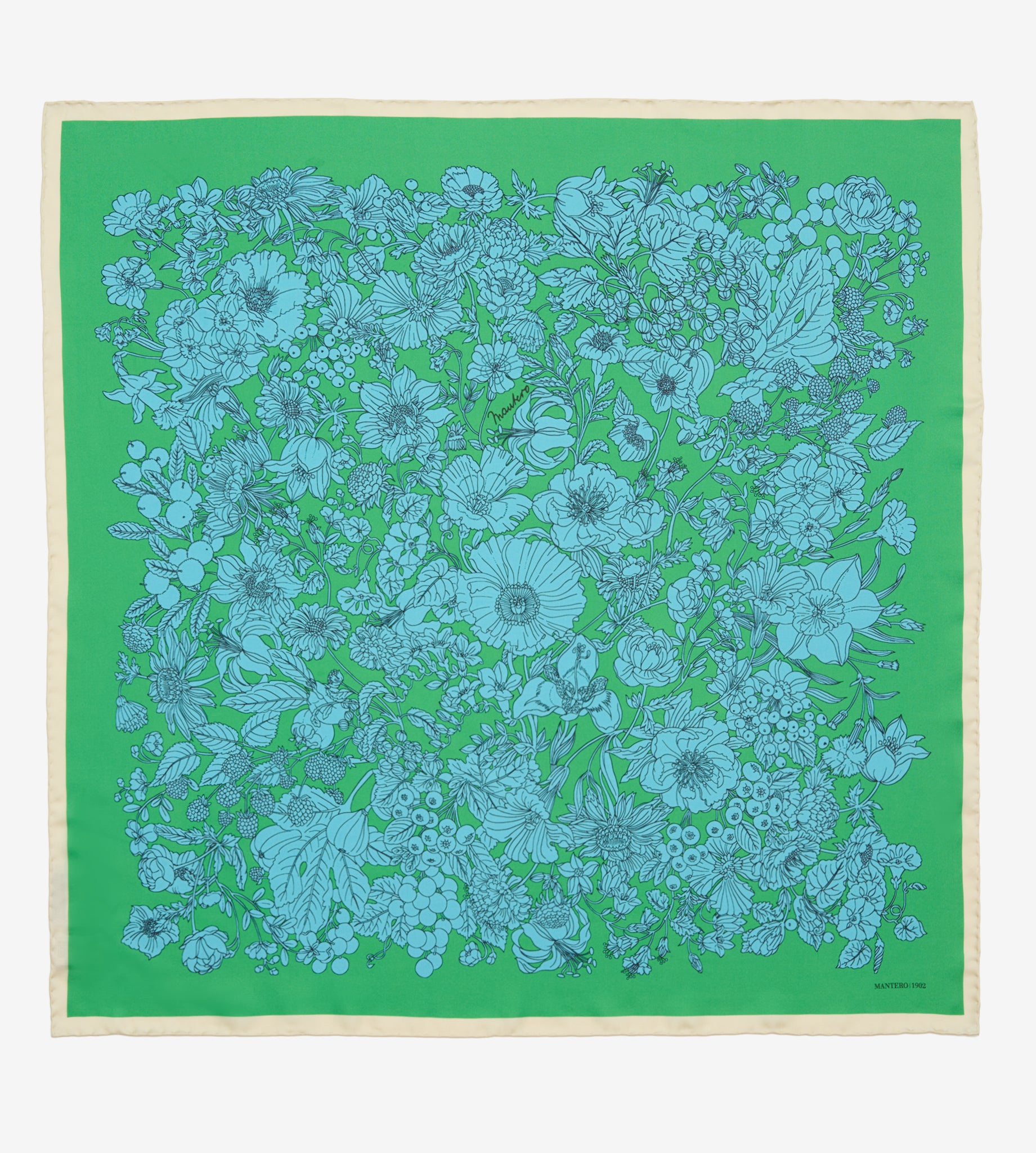 mantero-1902-midnight-fleur-carr-piccolo-70x70-cm-in-seta-orlo-a-mano-roulottage image 1