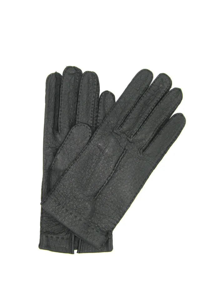 sermoneta-gloves-guanto-in-peccary-sfoderato-cucito-a-mano-nero image 1