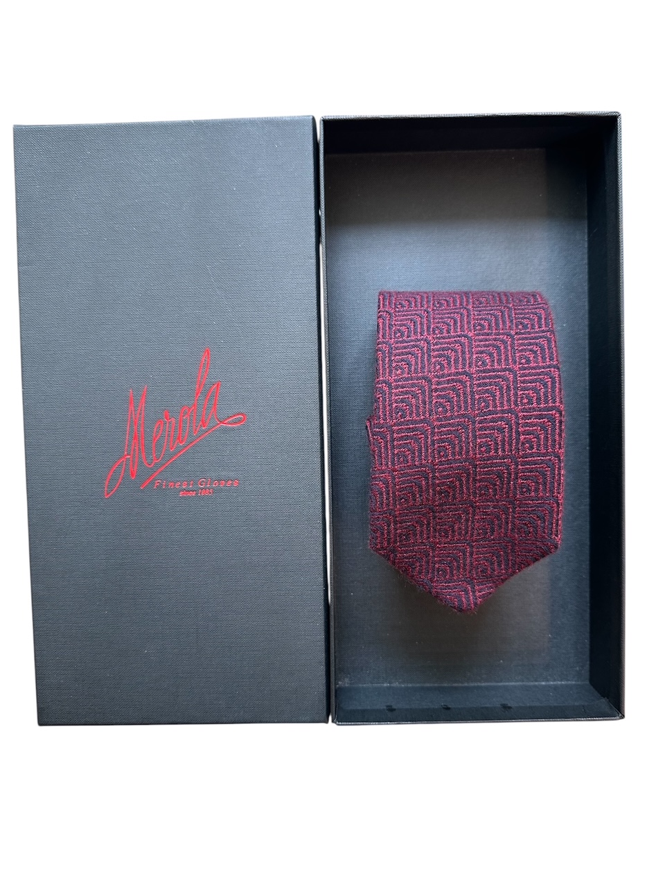 merola-gloves-cravatta-esclusiva-da-archivio-in-cashmere-100-fatta-a-mano-in-ita image 1